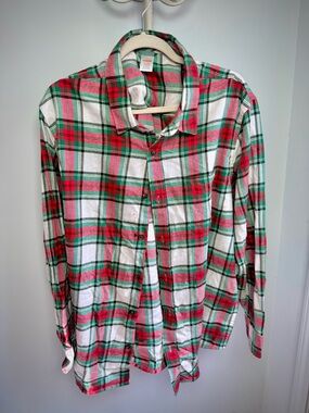 Gymboree Red and Green Plaid Button-Up Shirt